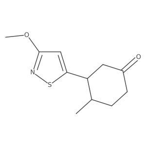 3-(3-Methoxy-1,2-thiazol-5-yl)-4-methylcyclohexan-1-one Structure