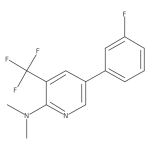 5-(3-fluorophenyl)-N,N-dimethyl-3-(trifluoromethyl)pyridin-2-amine Structure