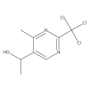 1-[4-Methyl-2-(trichloromethyl)pyrimidin-5-yl]ethan-1-ol Structure