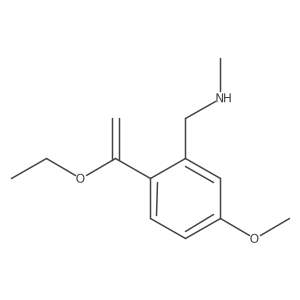 {[2-(1-Ethoxyethenyl)-5-methoxyphenyl]methyl}(methyl)amine Structure
