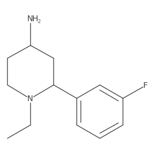 1-Ethyl-2-(3-fluorophenyl)piperidin-4-amine结构式