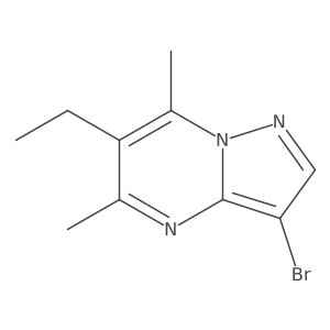 3-Bromo-6-ethyl-5,7-dimethylpyrazolo[1,5-a]pyrimidine Structure