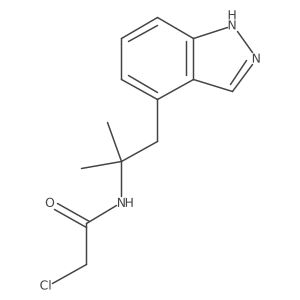 N-(1-(1H-indazol-4-yl)-2-methylpropan-2-yl)-2-chloroacetamide结构式