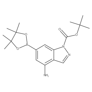 Tert-butyl 4-amino-6-(4,4,5,5-tetramethyl-1,3,2-dioxaborolan-2-YL)-1H-indazole-1-carboxylate结构式