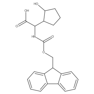 2-({[(9H-fluoren-9-yl)methoxy]carbonyl}amino)-2-(2-hydroxycyclopentyl)acetic acid结构式