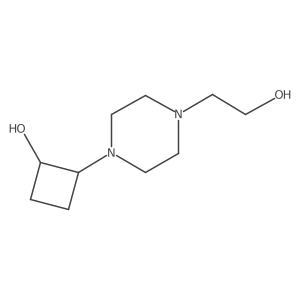 trans-2-[4-(2-Hydroxyethyl)piperazin-1-yl]cyclobutan-1-ol结构式