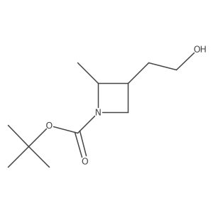 Tert-butyl3-(2-hydroxyethyl)-2-methylazetidine-1-carboxylate结构式