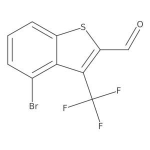4-Bromo-3-(trifluoromethyl)-1-benzothiophene-2-carbaldehyde结构式