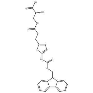 (2S)-3-{3-[2-({[(9H-fluoren-9-yl)methoxy]carbonyl}amino)-1,3-thiazol-5-yl]propanamido}-2-hydroxypropanoic acid Structure