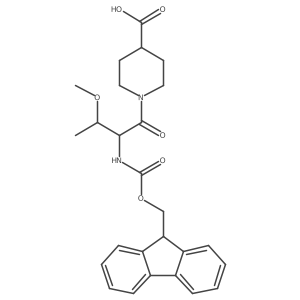 1-[2-({[(9H-fluoren-9-yl)methoxy]carbonyl}amino)-3-methoxybutanoyl]piperidine-4-carboxylic acid结构式