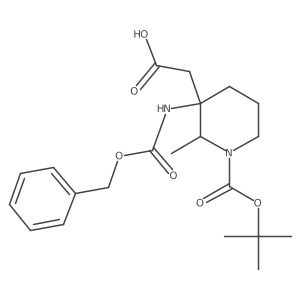 2-(3-{[(Benzyloxy)carbonyl]amino}-1-[(tert-butoxy)carbonyl]-2-methylpiperidin-3-yl)acetic acid Structure