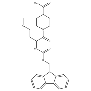 1-[2-({[(9H-fluoren-9-yl)methoxy]carbonyl}amino)-4-methoxybutanoyl]piperidine-4-carboxylic acid Structure