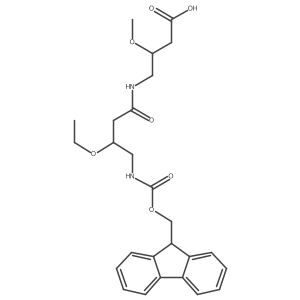 4-[3-ethoxy-4-({[(9H-fluoren-9-yl)methoxy]carbonyl}amino)butanamido]-3-methoxybutanoic acid Structure