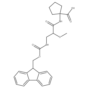 1-[3-({[(9H-fluoren-9-yl)methoxy]carbonyl}amino)-2-methoxypropanamido]cyclopentane-1-carboxylic acid Structure