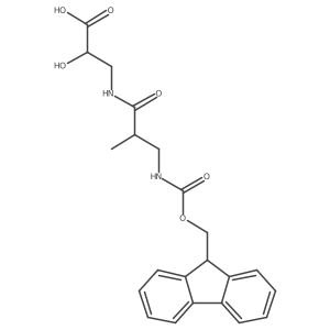 3-[3-({[(9H-fluoren-9-yl)methoxy]carbonyl}amino)-2-methylpropanamido]-2-hydroxypropanoic acid Structure