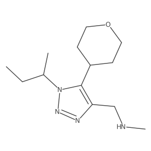 {[1-(butan-2-yl)-5-(oxan-4-yl)-1H-1,2,3-triazol-4-yl]methyl}(methyl)amine Structure