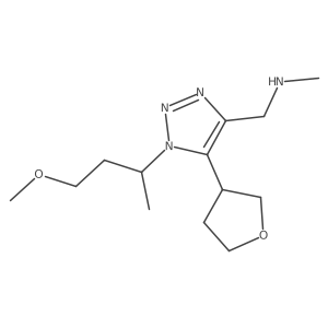 {[1-(4-methoxybutan-2-yl)-5-(oxolan-3-yl)-1H-1,2,3-triazol-4-yl]methyl}(methyl)amine结构式