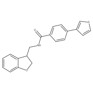 N-((2,3-dihydrobenzofuran-3-yl)methyl)-4-(thiophen-3-yl)benzamide结构式