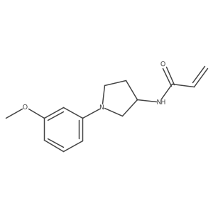 N-[1-(3-methoxyphenyl)pyrrolidin-3-yl]prop-2-enamide结构式