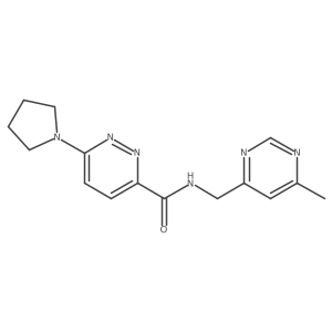 N-[(6-methylpyrimidin-4-yl)methyl]-6-(pyrrolidin-1-yl)pyridazine-3-carboxamide结构式