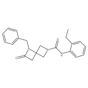 1-Benzyl-n-(2-ethylphenyl)-2-oxo-1,6-diazaspiro[3.3]heptane-6-carboxamide结构式