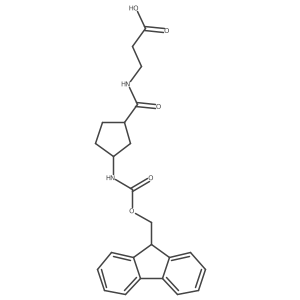 rac-3-{[(1R,3S)-3-({[(9H-fluoren-9-yl)methoxy]carbonyl}amino)cyclopentyl]formamido}propanoic acid Structure