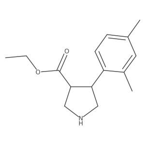rac-ethyl (3R,4S)-4-(2,4-dimethylphenyl)pyrrolidine-3-carboxylate Structure
