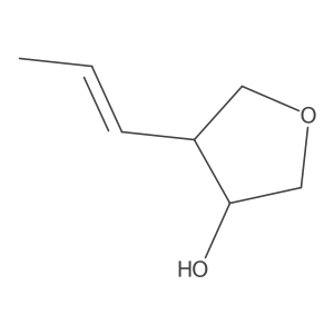rac-(3R,4S)-4-(prop-1-en-1-yl)oxolan-3-ol结构式