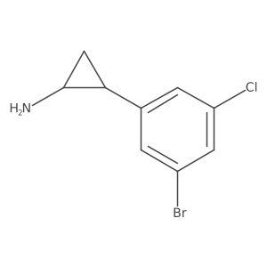 rac-(1R,2S)-2-(3-bromo-5-chlorophenyl)cyclopropan-1-amine Structure