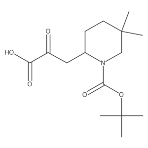 3-{1-[(Tert-butoxy)carbonyl]-5,5-dimethylpiperidin-2-yl}-2-oxopropanoic acid Structure