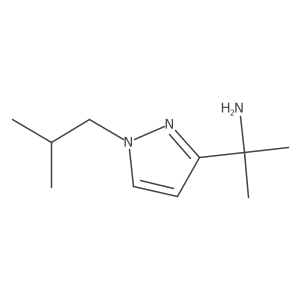 2-[1-(2-methylpropyl)-1H-pyrazol-3-yl]propan-2-amine结构式