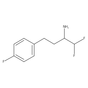 1,1-Difluoro-4-(4-fluorophenyl)butan-2-amine结构式