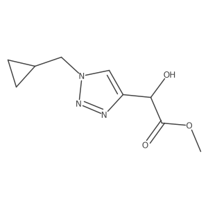 methyl 2-[1-(cyclopropylmethyl)-1H-1,2,3-triazol-4-yl]-2-hydroxyacetate结构式