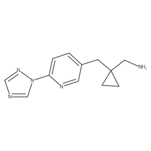 (1-{[6-(1H-1,2,4-triazol-1-yl)pyridin-3-yl]methyl}cyclopropyl)methanamine结构式