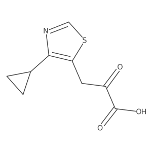 3-(4-Cyclopropyl-1,3-thiazol-5-yl)-2-oxopropanoic acid结构式