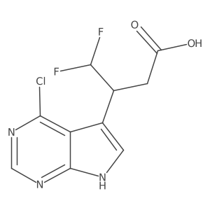 3-{4-chloro-7H-pyrrolo[2,3-d]pyrimidin-5-yl}-4,4-difluorobutanoic acid Structure