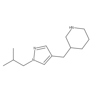 3-{[1-(2-methylpropyl)-1H-pyrazol-4-yl]methyl}piperidine结构式