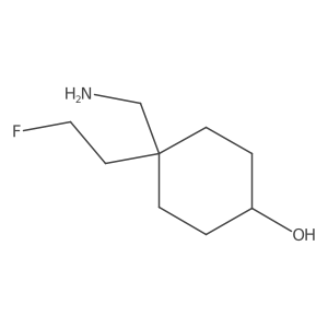 4-(Aminomethyl)-4-(2-fluoroethyl)cyclohexan-1-ol结构式
