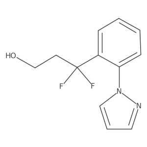 3,3-difluoro-3-[2-(1H-pyrazol-1-yl)phenyl]propan-1-ol结构式
