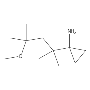 1-(4-Methoxy-2,4-dimethylpentan-2-yl)cyclopropan-1-amine Structure