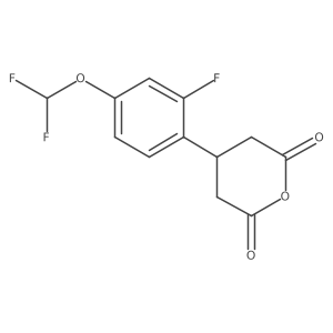 4-[4-(Difluoromethoxy)-2-fluorophenyl]oxane-2,6-dione Structure
