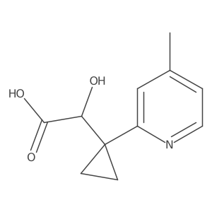 2-Hydroxy-2-[1-(4-methylpyridin-2-yl)cyclopropyl]acetic acid结构式