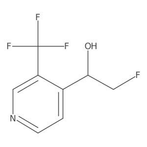 2-Fluoro-1-[3-(trifluoromethyl)pyridin-4-yl]ethan-1-ol结构式