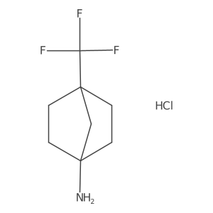 4-(Trifluoromethyl)bicyclo[2.2.1]heptan-1-amine hydrochloride结构式