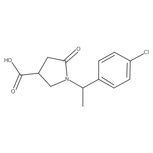 1-[(1S)-1-(4-Chlorophenyl)ethyl]-5-oxopyrrolidine-3-carboxylic acid Structure