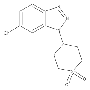 4-(6-Chloro-1H-benzo[d][1,2,3]triazol-1-yl)tetrahydro-2H-thiopyran 1,1-dioxide Structure