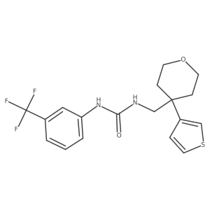 1-((4-(thiophen-3-yl)tetrahydro-2H-pyran-4-yl)methyl)-3-(3-(trifluoromethyl)phenyl)urea Structure
