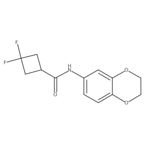 N-(2,3-dihydro-1,4-benzodioxin-6-yl)-3,3-difluorocyclobutane-1-carboxamide结构式