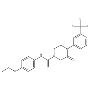 N-(4-Ethoxyphenyl)-3-oxo-4-[2-(trifluoromethyl)pyridin-4-yl]piperazine-1-carboxamide结构式