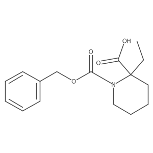 1-[(Benzyloxy)carbonyl]-2-ethylpiperidine-2-carboxylic acid结构式
